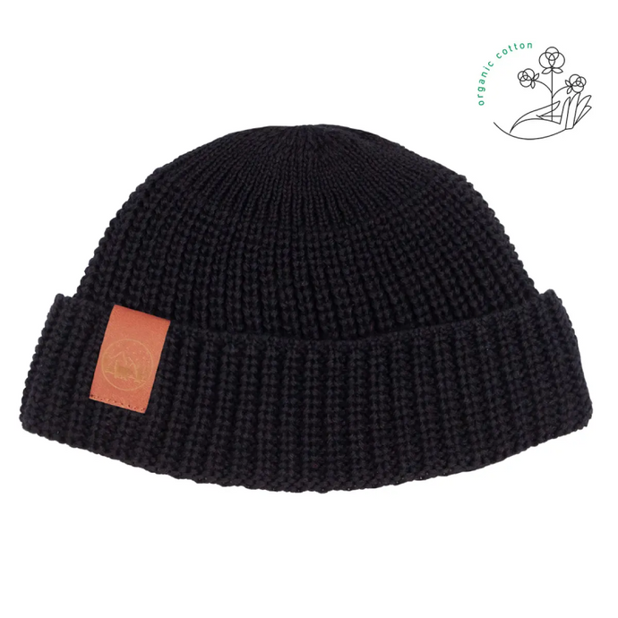 bonnets docker noir en coton bio