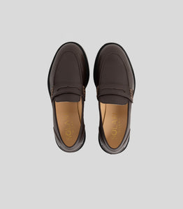 vegan loafer brown