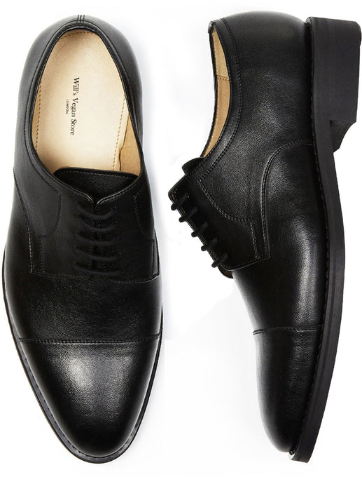 derbys en cuir vegan noir