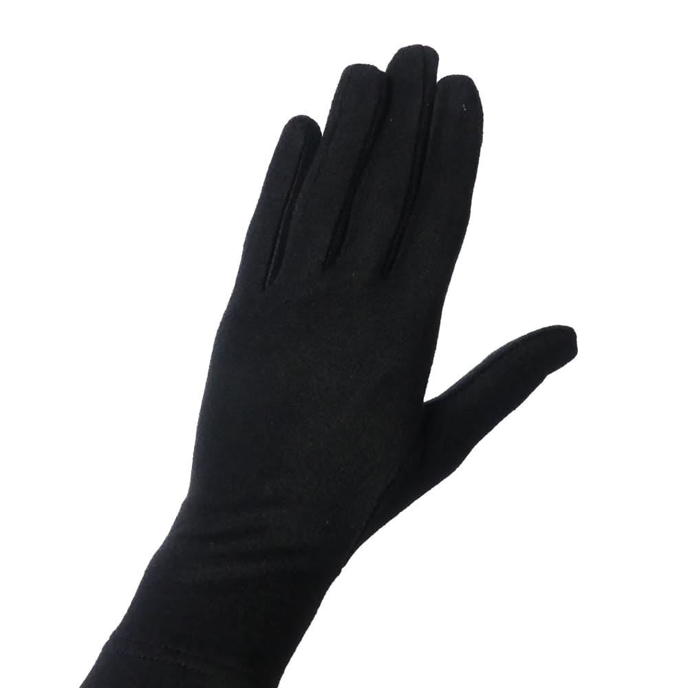 Gants vegan en polaire noir femme