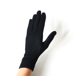 Gants vegan en polaire noir femme