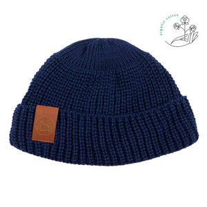 bonnet docker en coton bio bleu marine