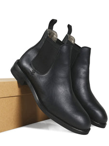 boots chelsea noir en cuir vegan