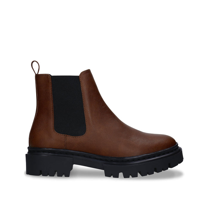 Bottines chelsea marron avec grosses semelle épaisse chunky