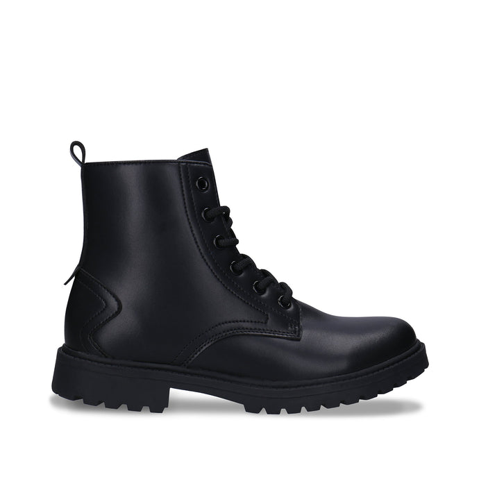 Bottines noires à lacets style rangers militaire