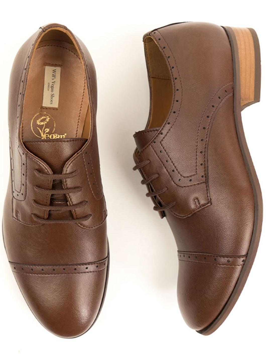 chaussures derbies vegan marron