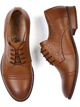 Load image into Gallery viewer, chaussures derbies vegan marron