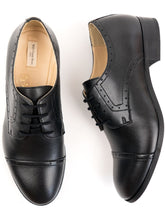 Load image into Gallery viewer, chaussures derbies vegan noires