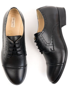 chaussures derbies vegan noires