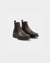 Charger l&#39;image dans la galerie, bottines chelsea marron pour homme en cuir vegan