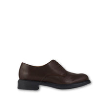 Load image into Gallery viewer, derby en cuir vegan marron femme