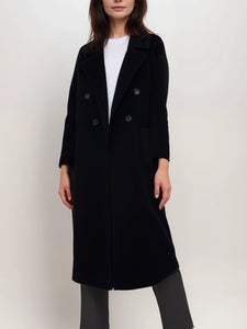 manteau noire chaud vegan sans laine