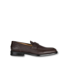 Charger l&#39;image dans la galerie, mocassins en cuir vegan marron homme