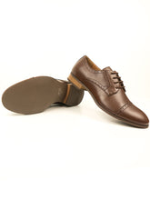 Load image into Gallery viewer, chaussures derbies vegan marron