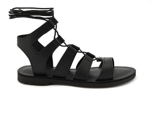 sandales vegan noires gladiateur