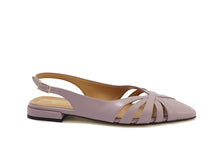 Charger l&#39;image dans la galerie, slingback en cuir vegan couleur lila