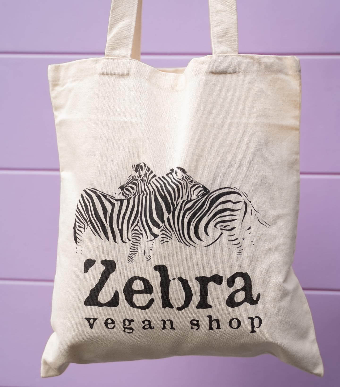 Zebra Organic Cotton Tote Bag Zebra Vegan Shop