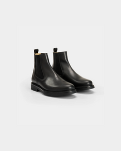 bottines chelsea noires pour homme en cuir vegan